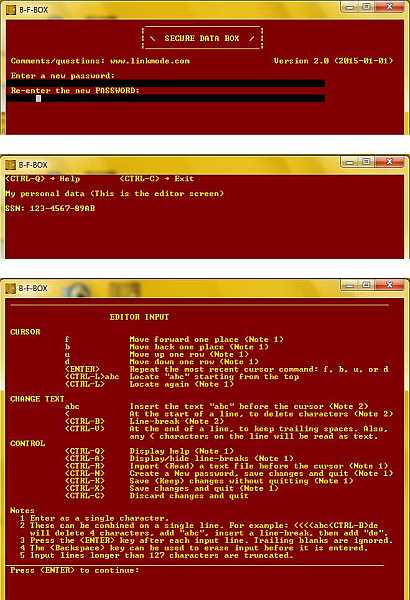 Secure data box for sensitive user data